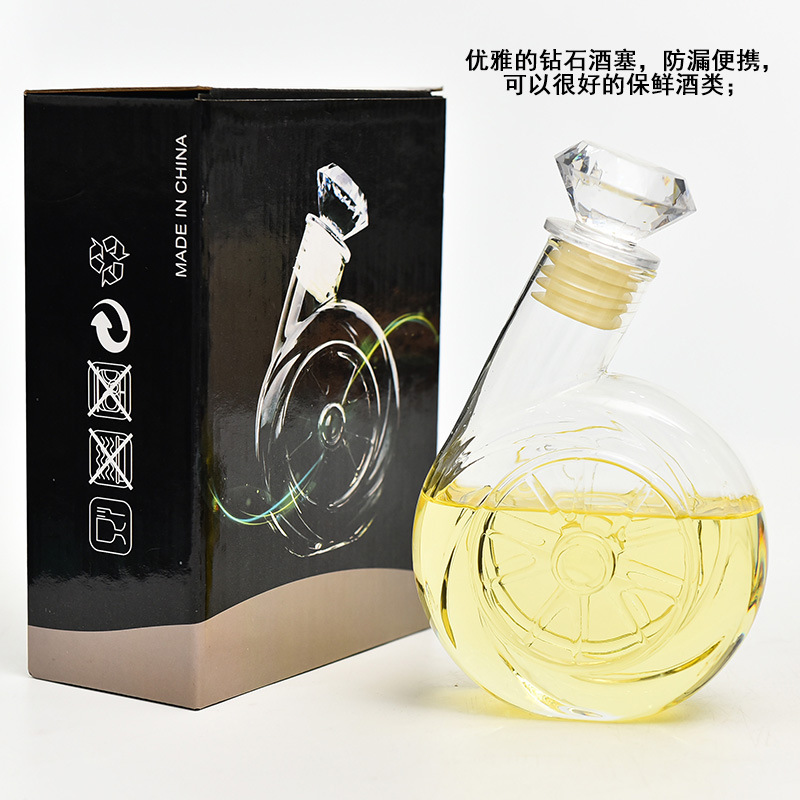 Venta caliente transfronteriza soplador de vino con diamante vino tapón Concha decantador creativo hogar bar vino conjunto al por mayor