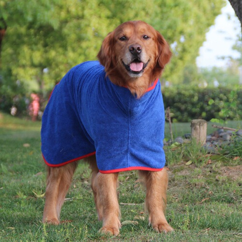 Pet Quick-Dry Superfine Fiber Pet Absorbent Bath Robe Large Dog Amazon Cross-Border Dog Clothes Bath Gown Wholesale