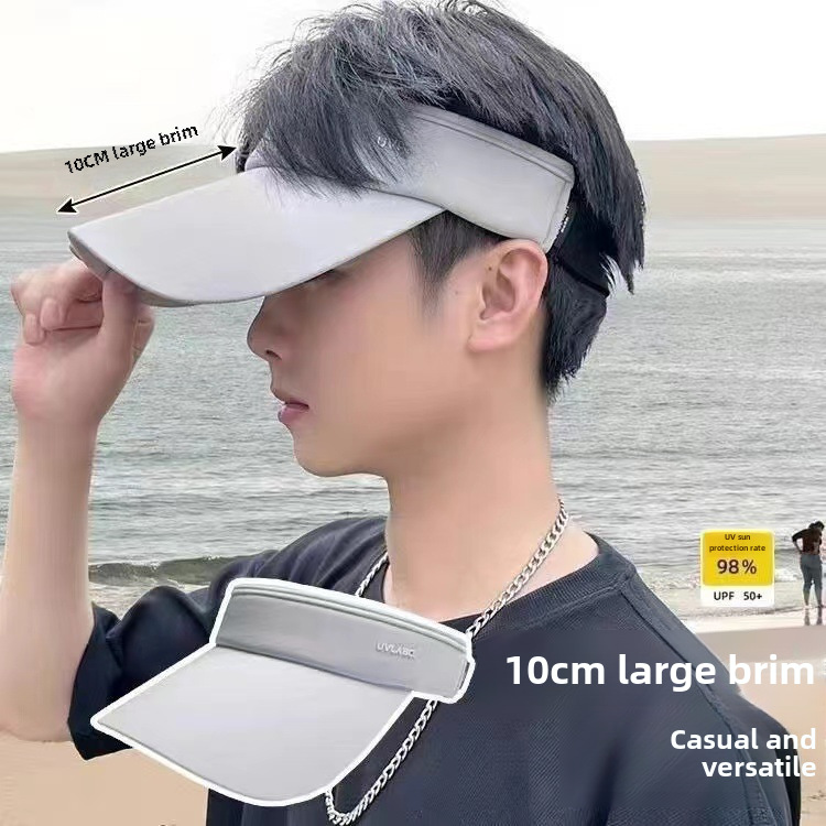 Zonnehoed Heren Zonnebrandcrème Hoed Lege Hoge Hoed Ademende IJs Zijden Zonnehoed Sport Hardloop Outdoor Hoed Duck Tongue Lege Hoge Hoed_voghion.com