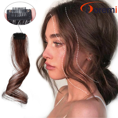 Manufacturer wholesale one piece European and American wig piece cross-border dragon beard internet celebrity middle-parted wig eight-character bangs high temperature wire