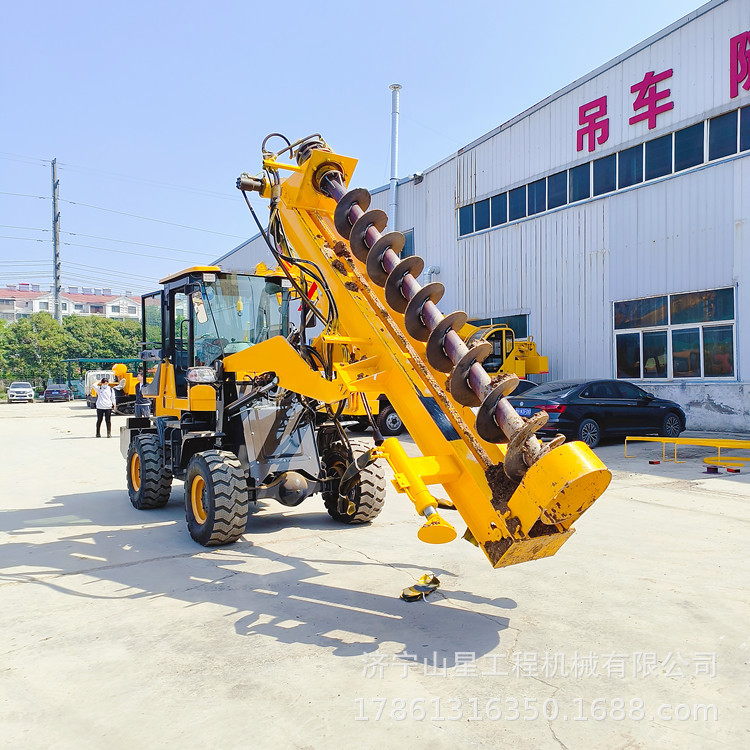 电线杆专用钻孔机 农用螺旋钻杆打桩机 土方引孔注浆地基引孔机