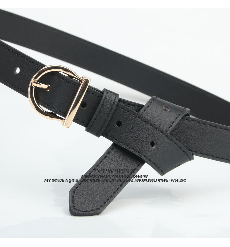 Fashion Solid Color Pu Leather Alloy Women's Leather Belts display picture 1