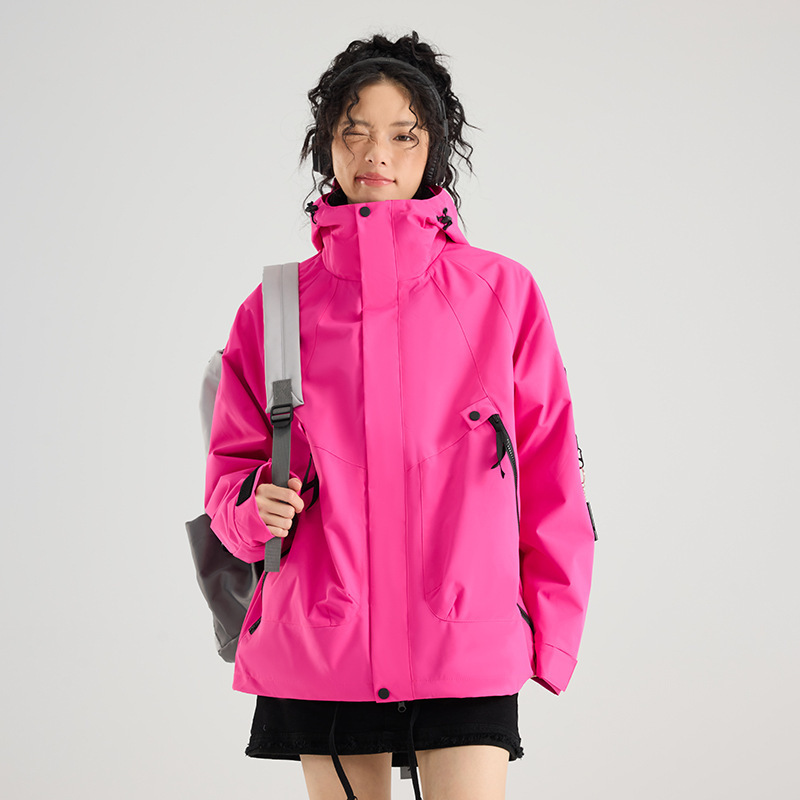 冲锋衣男三合一冲锋衣女两件套防风防水保暖外套宽松版大码登山服|undefined