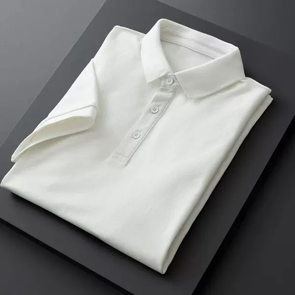 White polo, with short sleeve