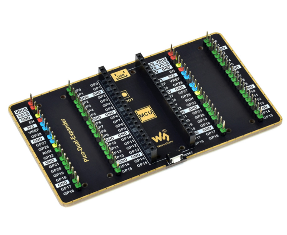 Pico-Dual-Expander树莓派Pico接口外扩板 2组树莓派Pico标准接口