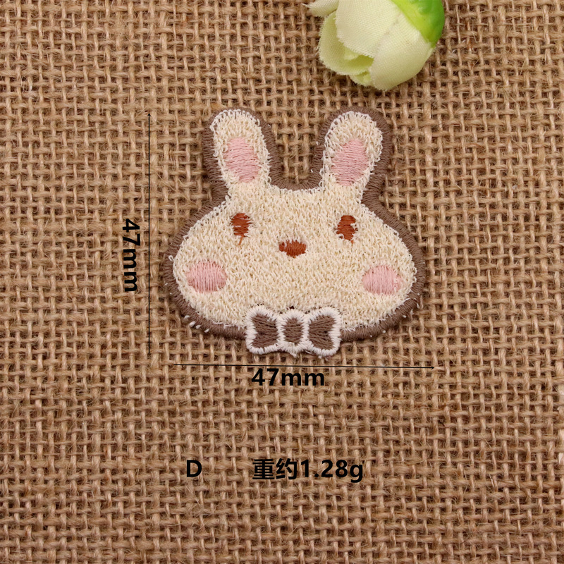 漫画ネクタイベアーウサギタオル刺繍布貼りカード刺繍貼り服装補助材料靴帽飾りパッチ布貼り|undefined