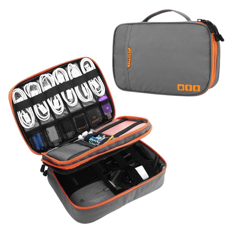 Bolsa de almacenamiento digital de viaje multifuncional transfronterizo auriculares de energía móvil U disco teléfono móvil bolsa de almacenamiento de cable de datos de carga