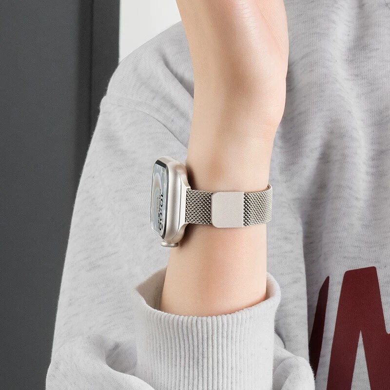 Suitable for Apple Iwatchs11 Stainless Steel Milanese Slim Waist Watch Band for Apple Watch S10/9 Suitable for Apple Iwatchs11 Stainless Steel Milanese Slim Waist Watch Band for Apple Watch S10/9