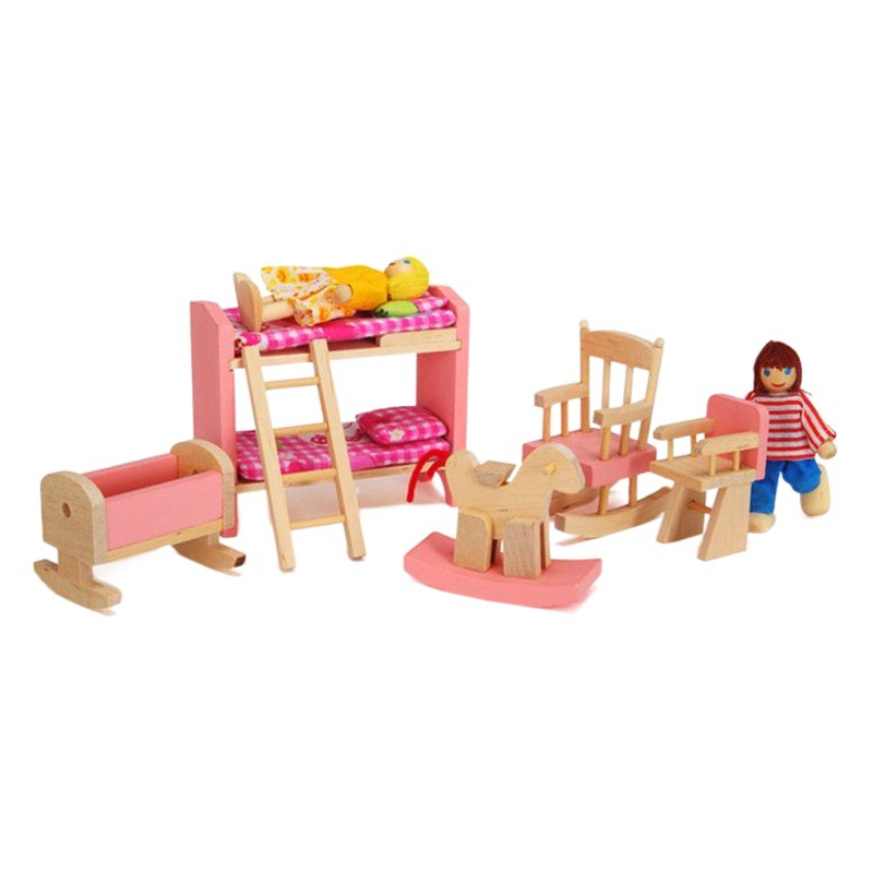 1:12 Dollhouse pequeño muebles simulación mini muebles de madera 6 modelos escena jugar casa Juguetes