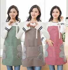 Self-producible and self-selling striped apron, washable hand apron, home apron, waterproof and oilproof, adjustable kitchen apron, wholesale