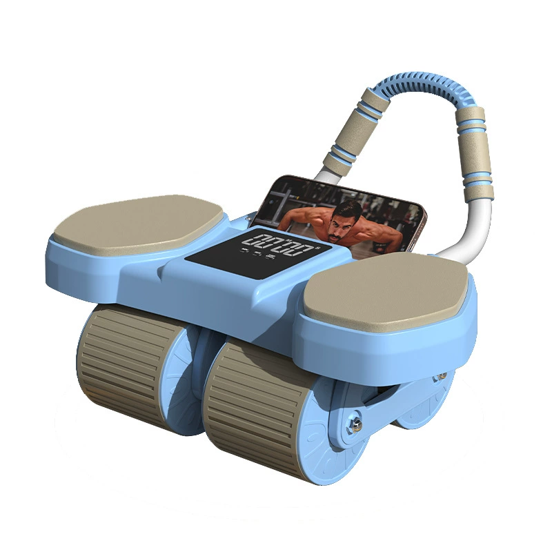 Кишечная abdominal wheel four-wheel automatic rebound, abdomen, abdominal muscles, male and female family elbow support roller sports fitness equipment