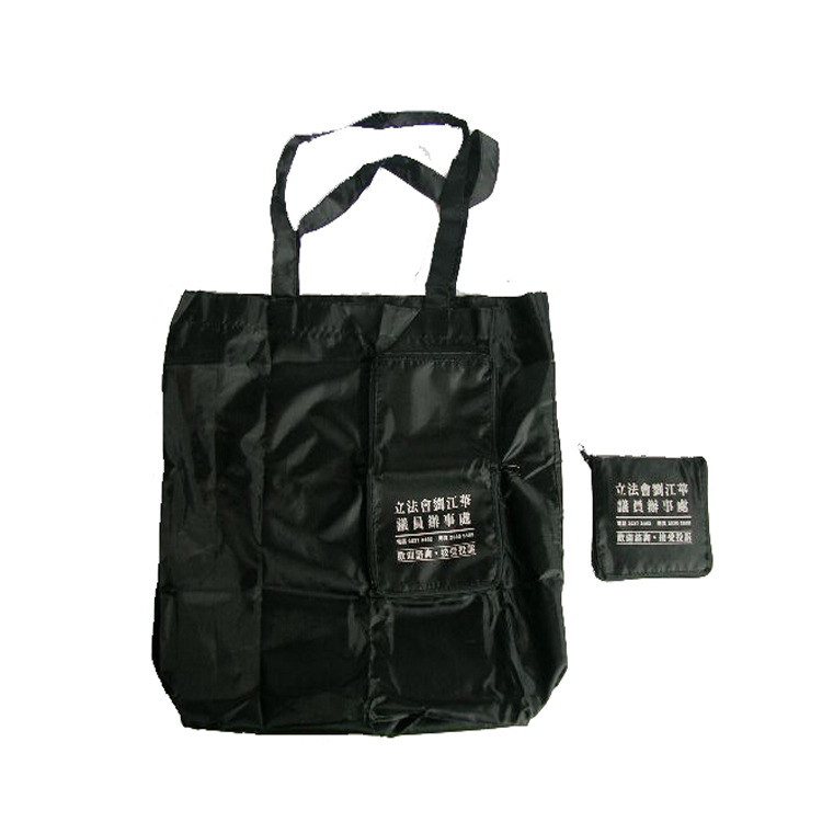 出行便携折叠购物袋 手提卡通图案210T涤纶布环保袋shopping bag