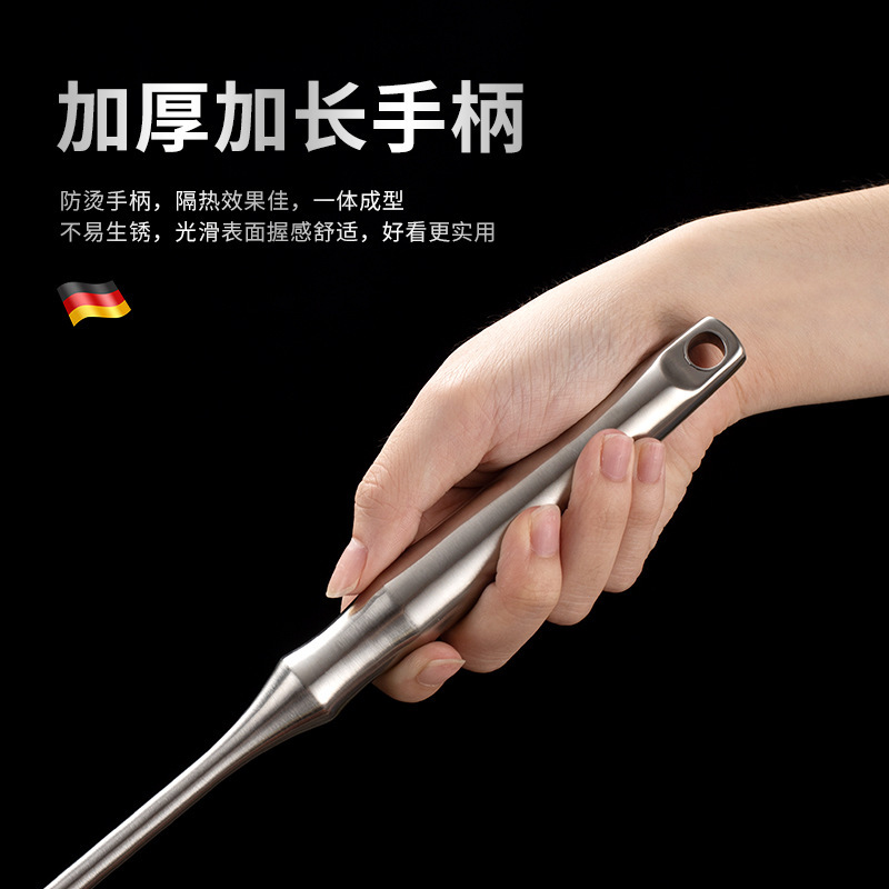 304 acero inoxidable cucharas de cocina doméstica cucharas de alambre de mango de calabaza espesa olla caliente bolinchas de pesca cucharas comerciales grandes