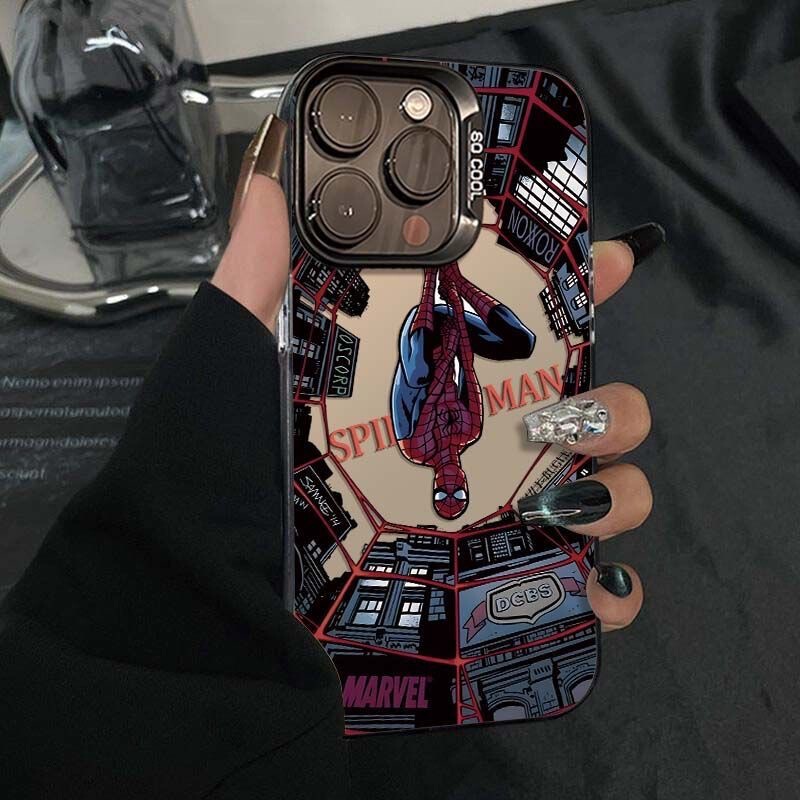 Spider-Man Apple 17Promax Men's 16 Mobile Phone Case 15Plus Cartoon Iphone13/12 Trendy Case 14