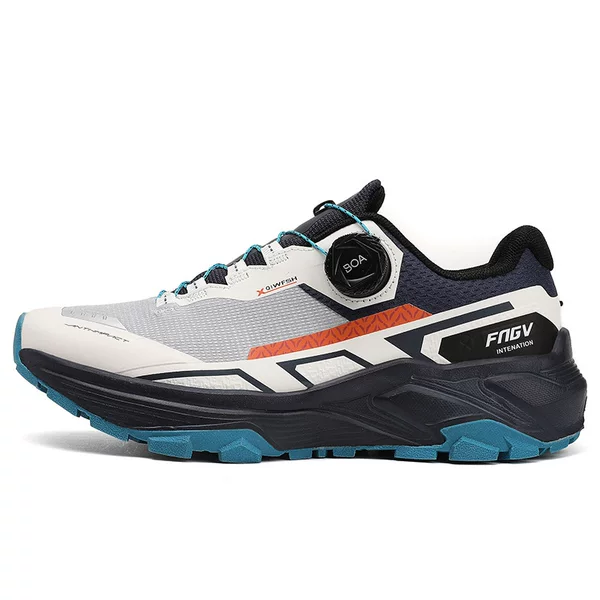 Hot-Selling Men's Waterproof Outdoor Hiking Shoes, All-Terrain Trail Running Shoes, Shock-Absorbing Rotating Buckle Sports Trendy Shoes