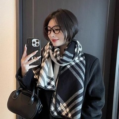 秋冬全同款智贤围巾巴巴格保暖围脖韩系氛围感女士冬季披肩围脖