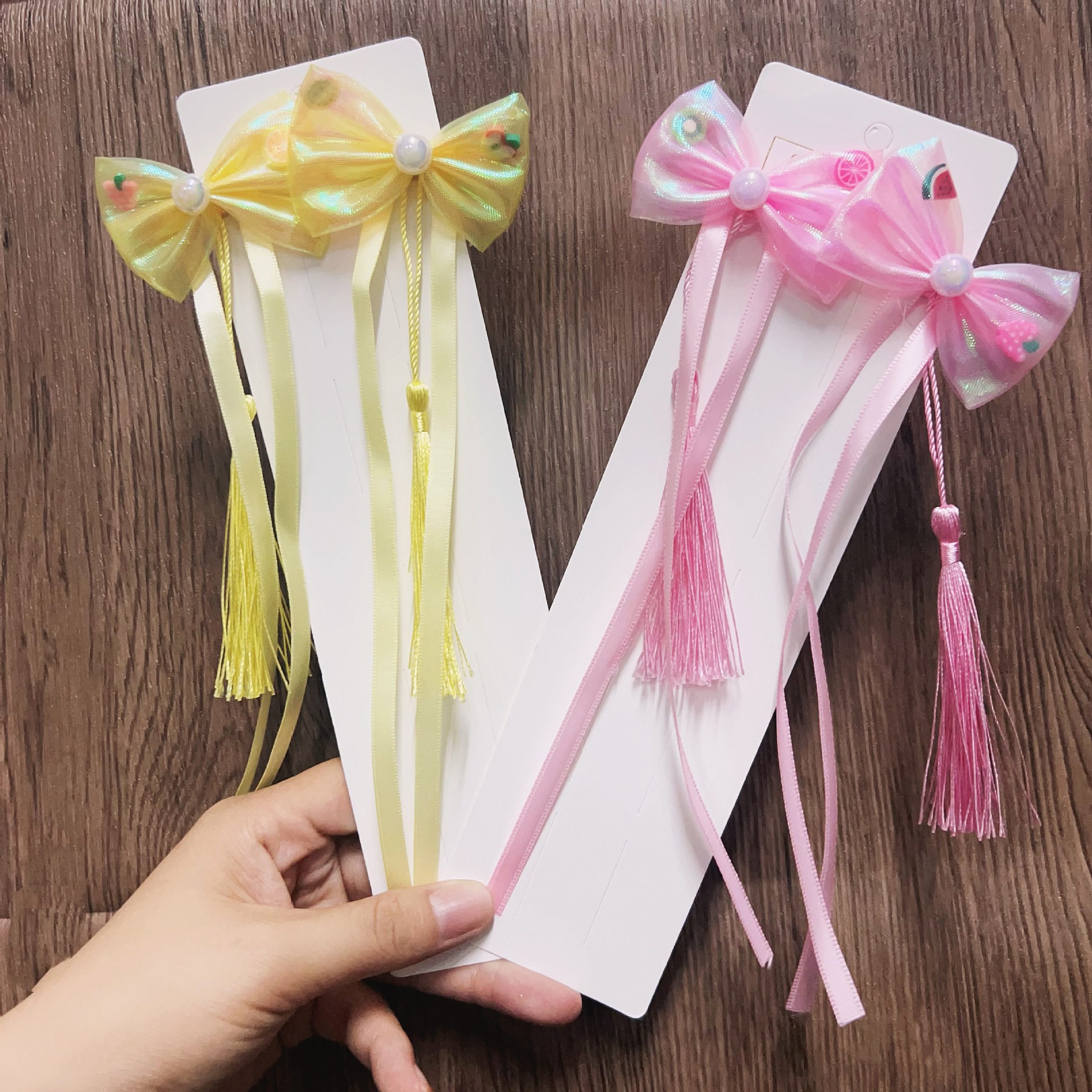 Niña hanfu estilo antiguo arco cinta de los niños horquilla púrpura Internet celebridad pequeña princesa horquilla niñas accesorios para el cabello