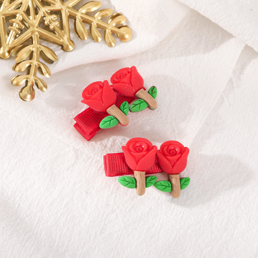 Cute Santa Claus Flower Plastic Hair Clip display picture 4