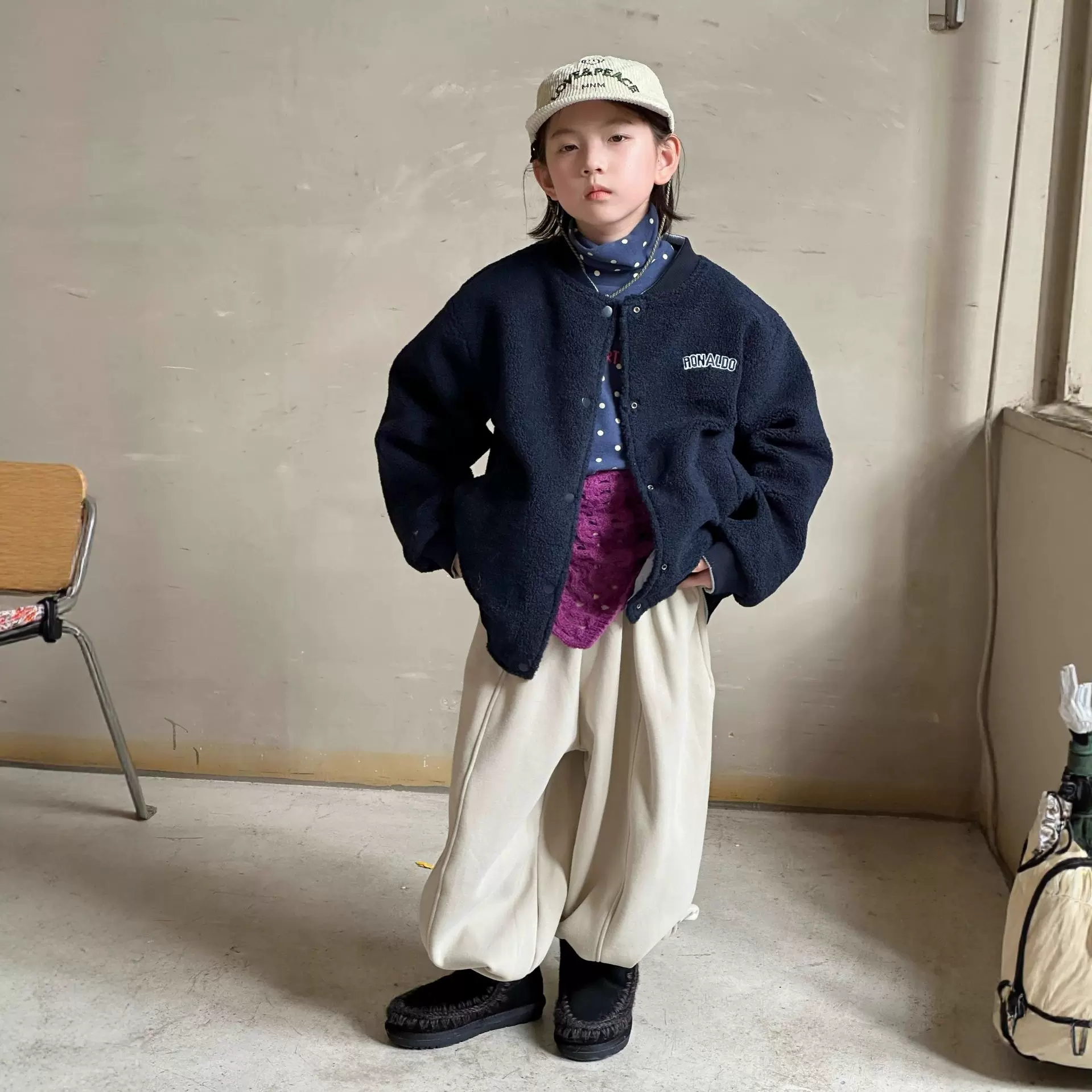 2025冬季新款韩版儿童两面穿加厚棉衣男童卡通休闲保暖棒球衣夹克