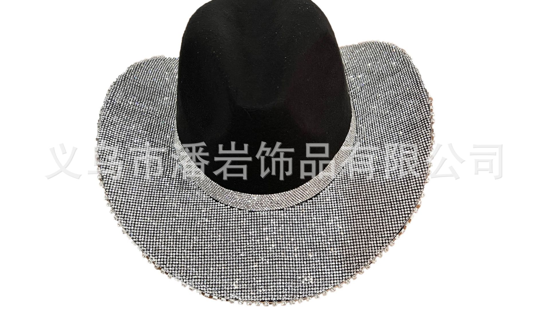 Sombreros de estilo europeo y americano para comercio exterior, sombreros de vaquero occidentales, sombreros de jazz para hombres y mujeres con pedrería, sombreros de fieltro de lana con ala ancha