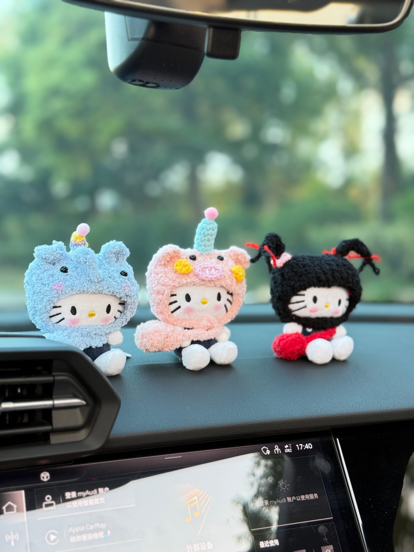 Cartoon Plush Cute Doll Car Ornaments 2025 New Car Dashboard Center Console Car Interior Decorations