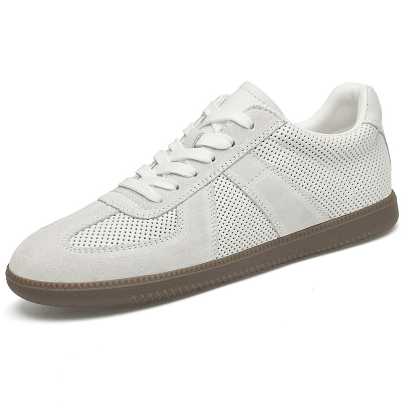 Chaussures blanches en maille pour hommes, chaussures de haute qualité, Style à la mode, en cuir véritable, décontractées, pour jeunes, printemps/été 2024_voghion.com