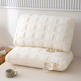 New Knitted Cotton Bread Pillow Core Neck Pillow High Rebound Soft Hotel Pillow Core Adult Gift Soft Pillow Wholesale