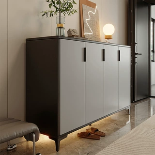 鞋柜家用门口外楼道入户新款2024爆款玄关柜门外走廊用储物柜一体