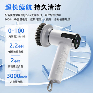 2024 new electric cleaning brush kitchen bathroom bathtub cleaning brush multifunctional wireless charging brush with handle