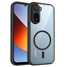适用红米A7Pro手机壳透明磁吸红米Note15防摔小米17TPro保护套硬
