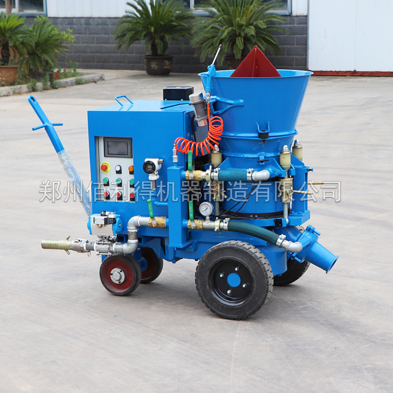 PLC一体控制式耐材喷浆机 3立方耐火材料喷射机 耐火层喷涂机价格