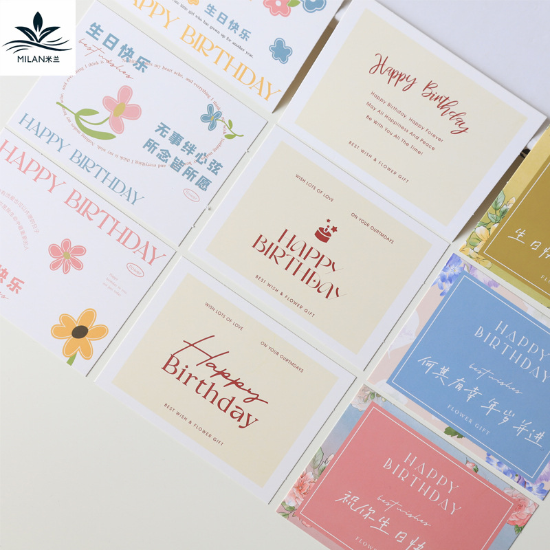 INS tarjeta de felicitación floral creativo vacaciones confesión tarjeta pequeña tarjeta de mensaje flor etiqueta tarjeta de felicitación de cumpleaños tarjeta postal