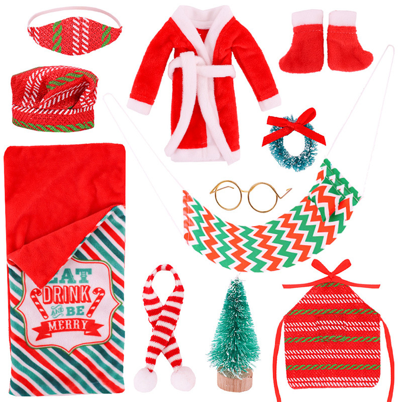 Amazon popular muñeca Barbie juguete y elfo Navidad elfo muñeca combinación traje accesorios fábrica pelo recto