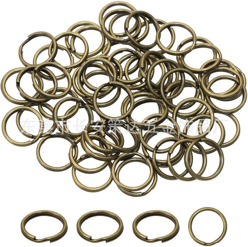 Amazon bronze key ring retro style key ring double ring small circle ring complete specifications