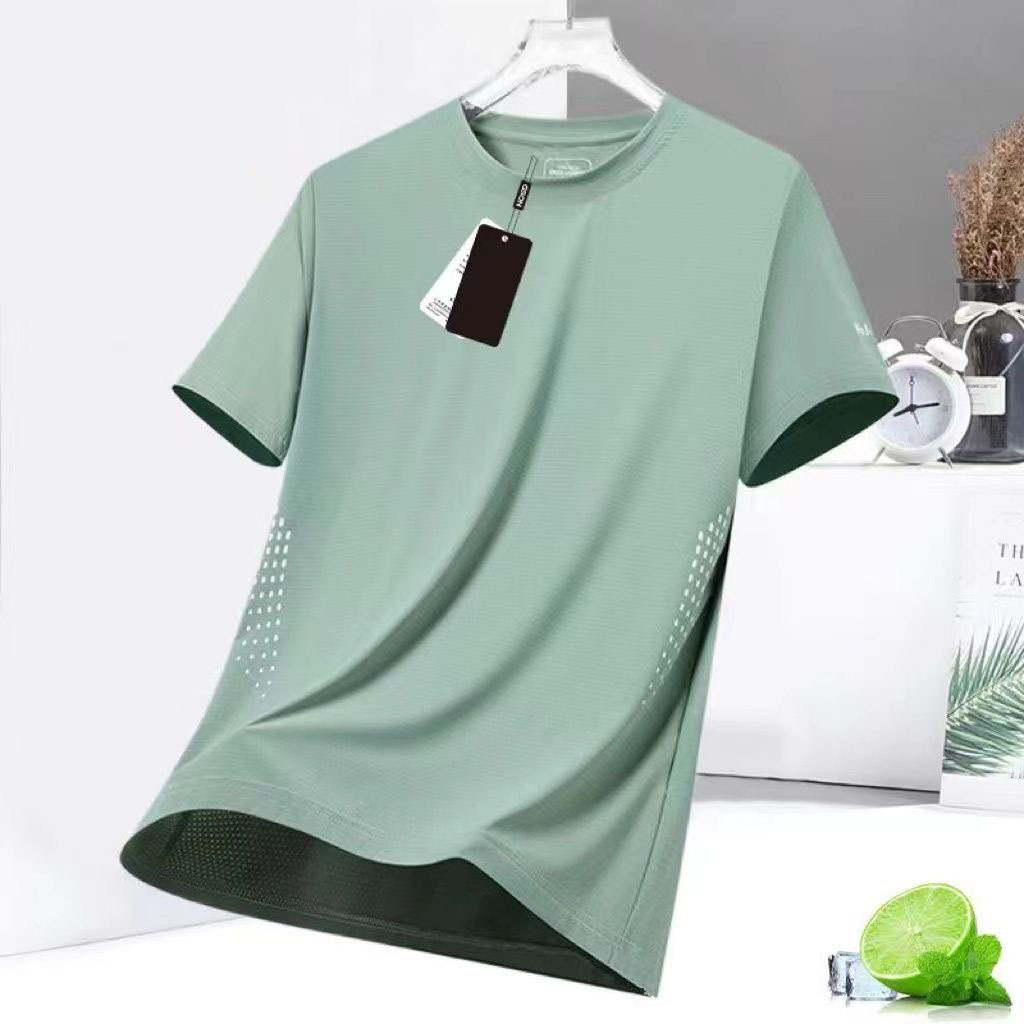 [Dotted Mesh T] Bean Green
