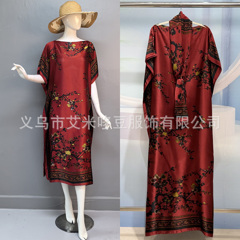 빨간 배경 매화