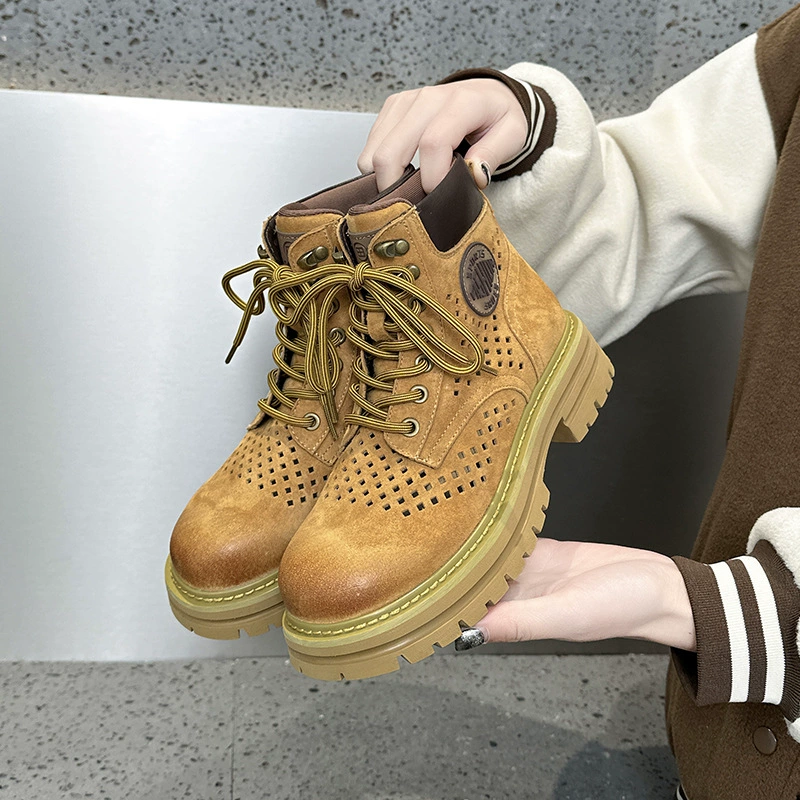 Белый олень тот же летний ограниченный полый сапоги Martin