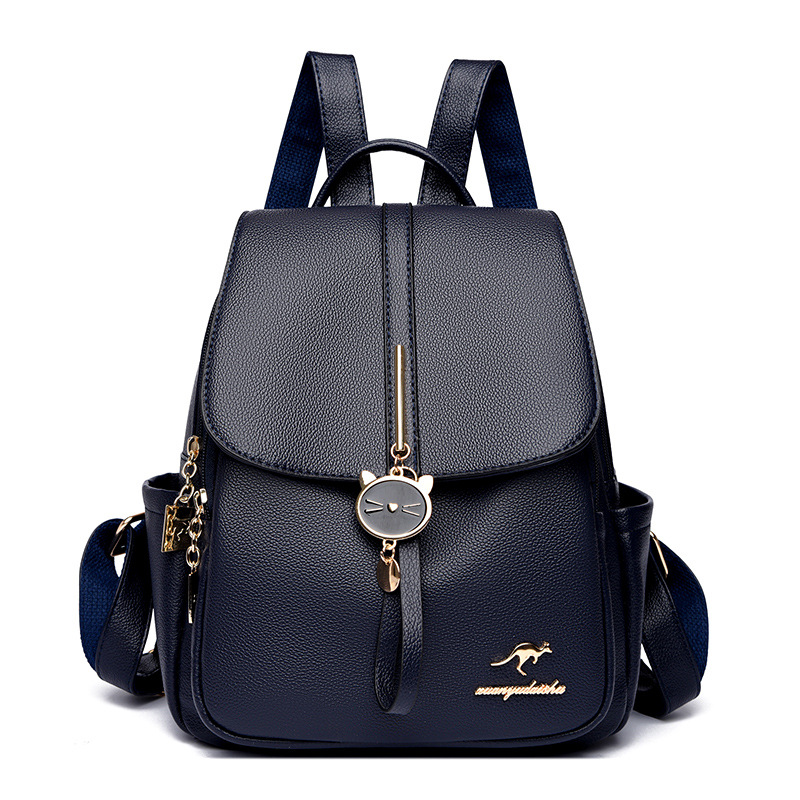 Mochila de cuero suave para mujer 2024 nuevo estilo coreano moda casual gran capacidad estudiante mochila viaje pequeña mochila Mujer