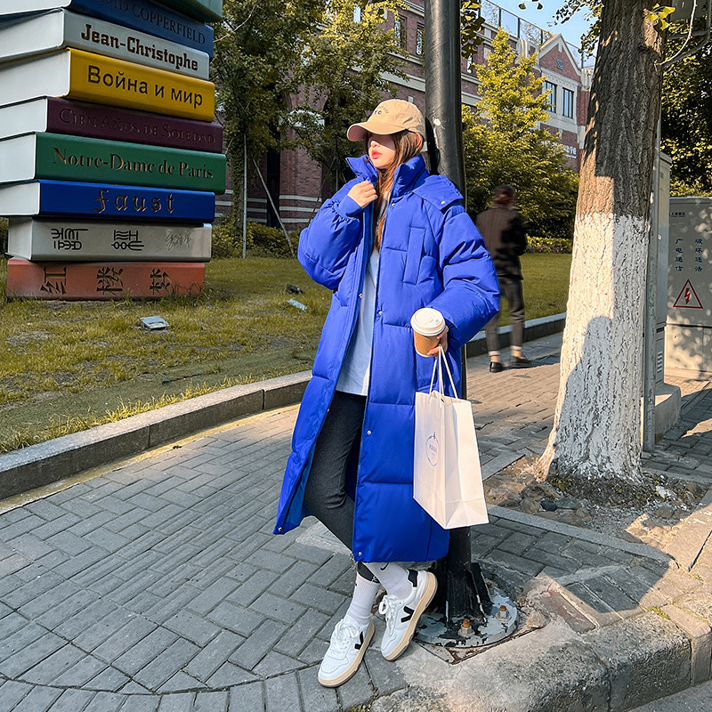 Algodón mujer 2022 invierno nuevo estilo coreano suelto largo plumón ropa de algodón mujer retro artística ocio chaqueta de algodón gruesa