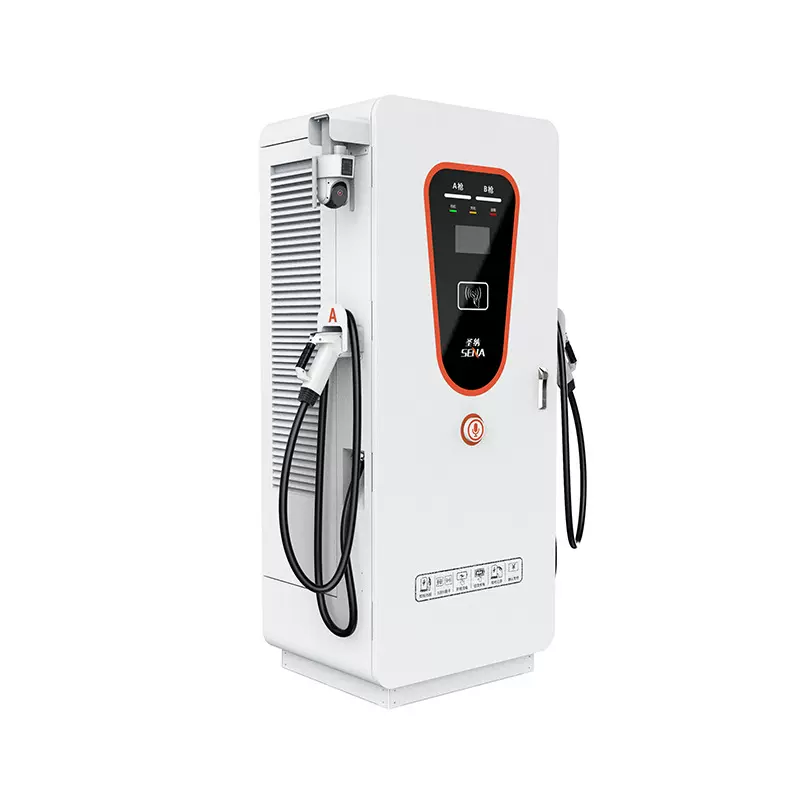 新能源重卡400kw大型货车公交车落地式双枪充电桩商用快充充电桩