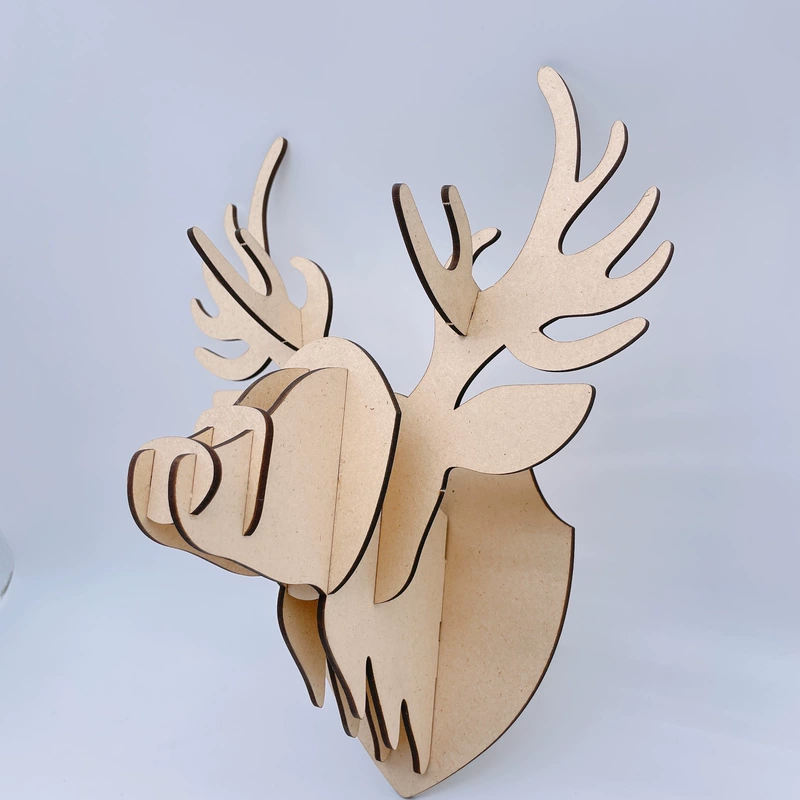 Деревянная голова оленя настенный декор DIY