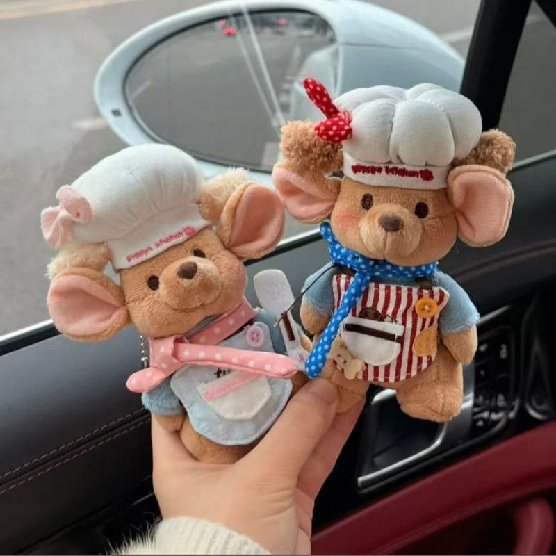 New product kangaroo adzuki bean plush doll bag bag pendant car key chain pendant for girlfriends couple holiday gift