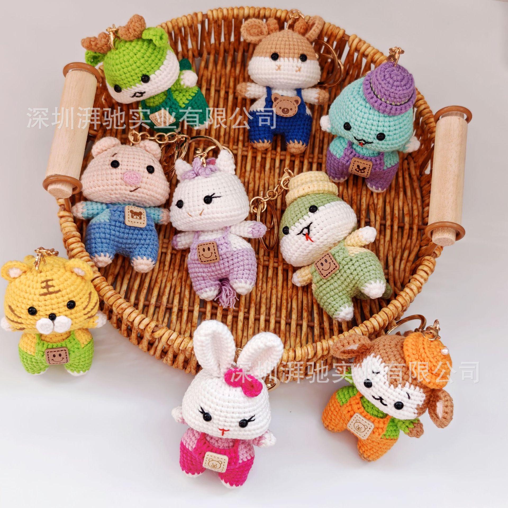 Colgantes de animales del zodiaco tejidos a mano, muñecos de lana hechos a crochet, accesorios decorativos para bolsos, regalos al por mayor y al detalle. image 2