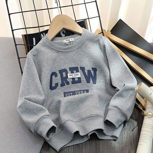 Letter Print Sweatshirt 2025 Spring and Autumn Base Hoodie for Middle Children Loose Matchable Casual Personality Top Soft