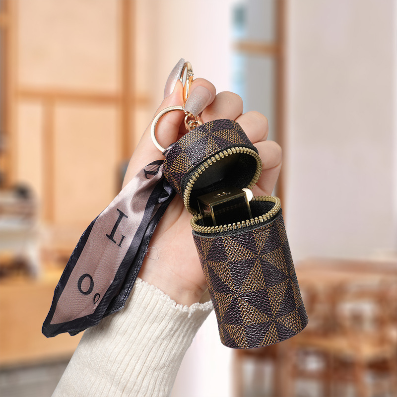 Support Cross-Border Labeling Coin Purse 2024 New Compact Bag Pendant Headphone Bag Lipstick Bag Mini Keychain