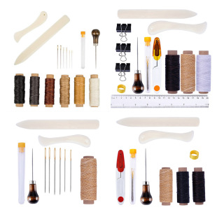 Leather origami knife set DIY leather tools suit leather art hand sewing handmade leather suit