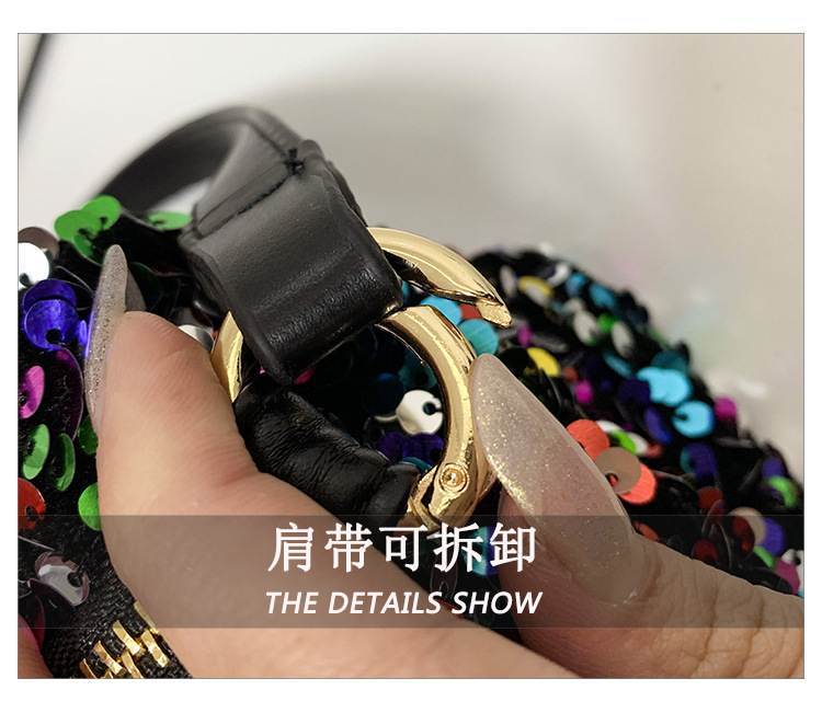 Korean Sequin Chain Shoulder Messenger Bag display picture 11