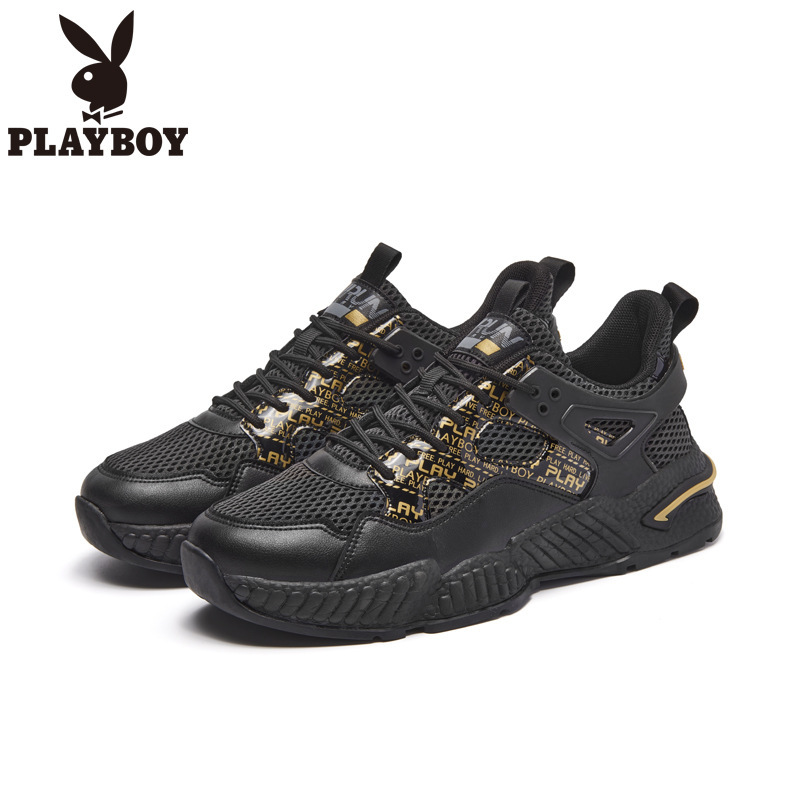 Playboy Spring and Summer Trendy Shoes Men's Sports Dad Shoes Youth Casual Mesh Breathable Wear-Resistant Trendy Style