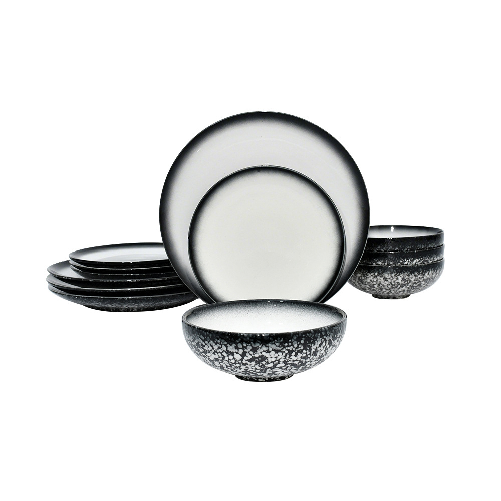 Snowflake Pattern 16-Piece Ceramic Dinnerware Set