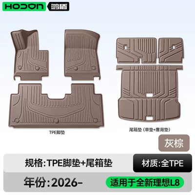 Modelə uyğun ayaqaltı | Sky Carpet Floor Mat - ideal-l8livis-26-models-five-seats-package-model-brown-tpe-single-layer-trunk-single-pad-backrest-pad